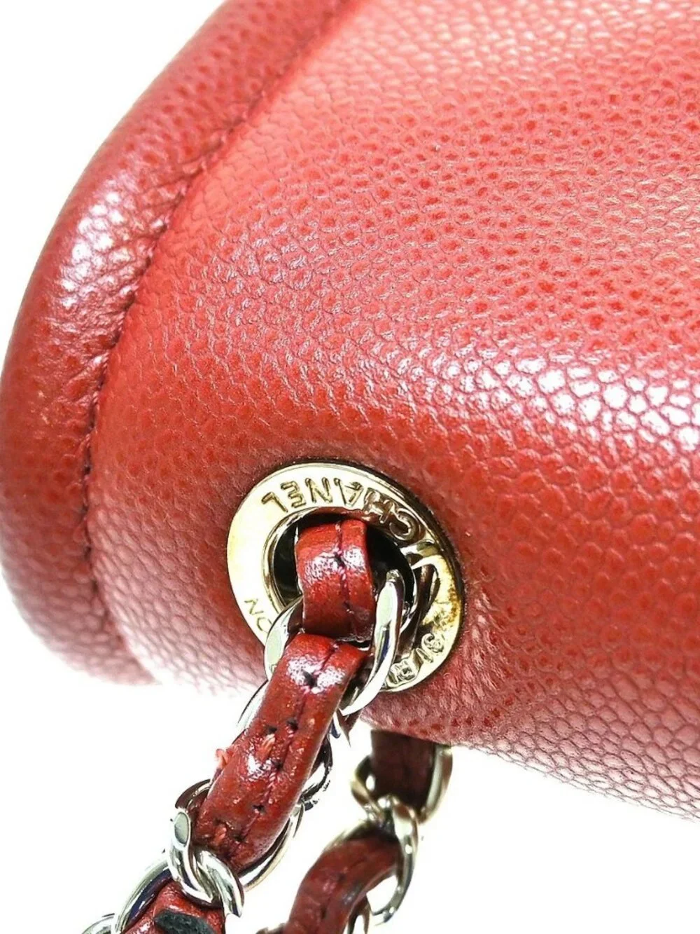 Chanel Red Calfskin Straight Flap Shoulder Bag NQ11761